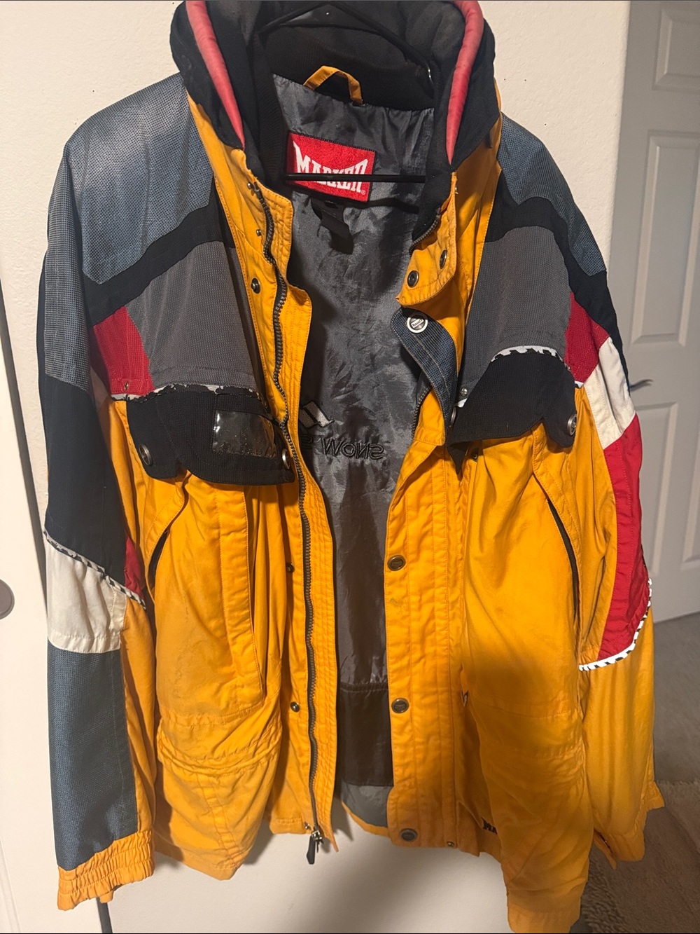 Marker Men's/woman Yellow Multi-Panel Ski Jacket xl